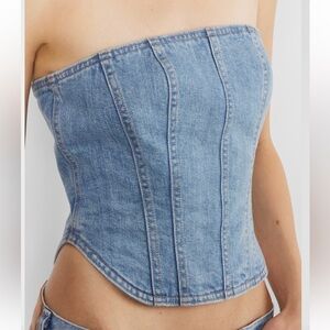 Denim Forum Blue Corset Top
